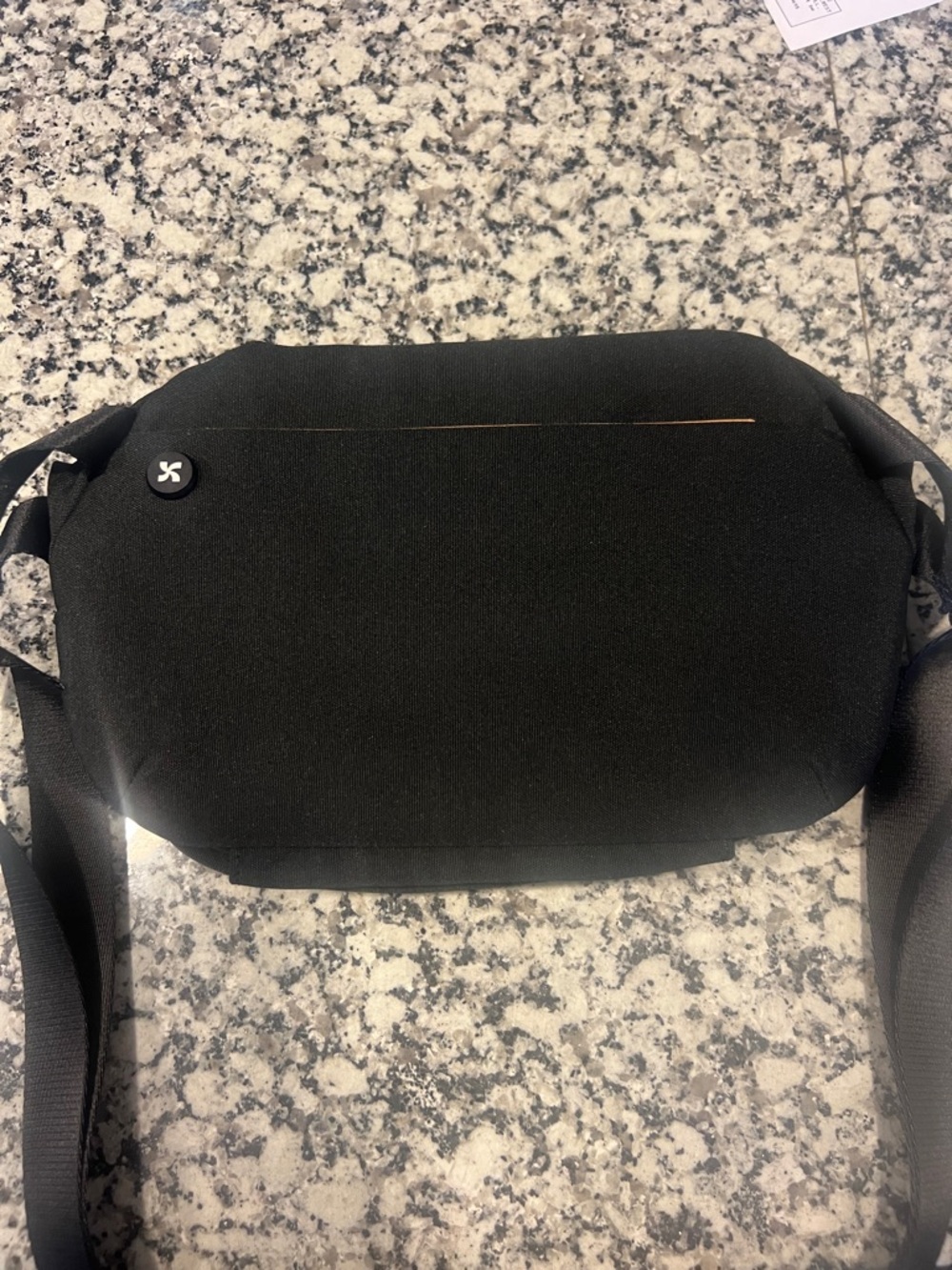 Unisex Black Minimal Sling Belt Bag with Subtle Logo